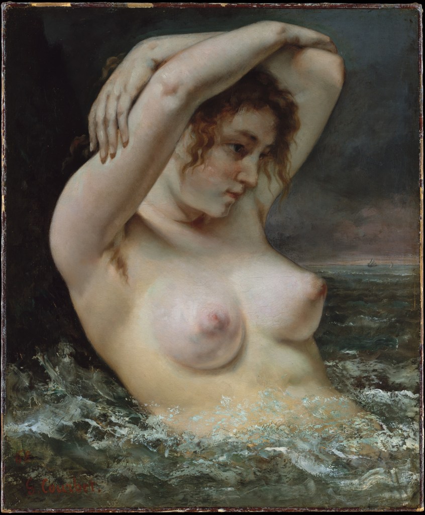 La mujer en las olas, de Gustave Courbet